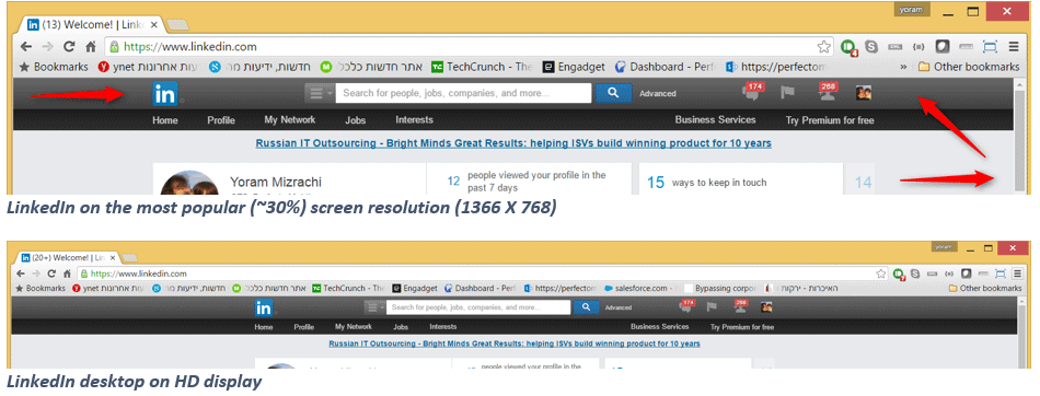 LinkedIn Displays