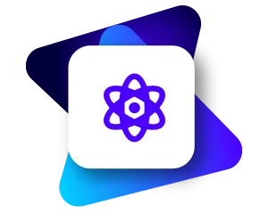 Illustrated icon of an atom representing an ecosystem of integrations