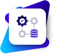 Perfecto branded icon of automation gears and databases